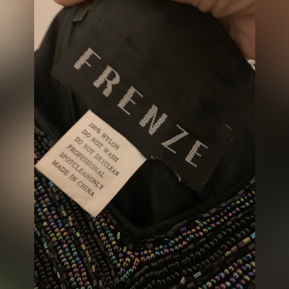 Size 4 long formal black beaded gown - Picture 6 of 6